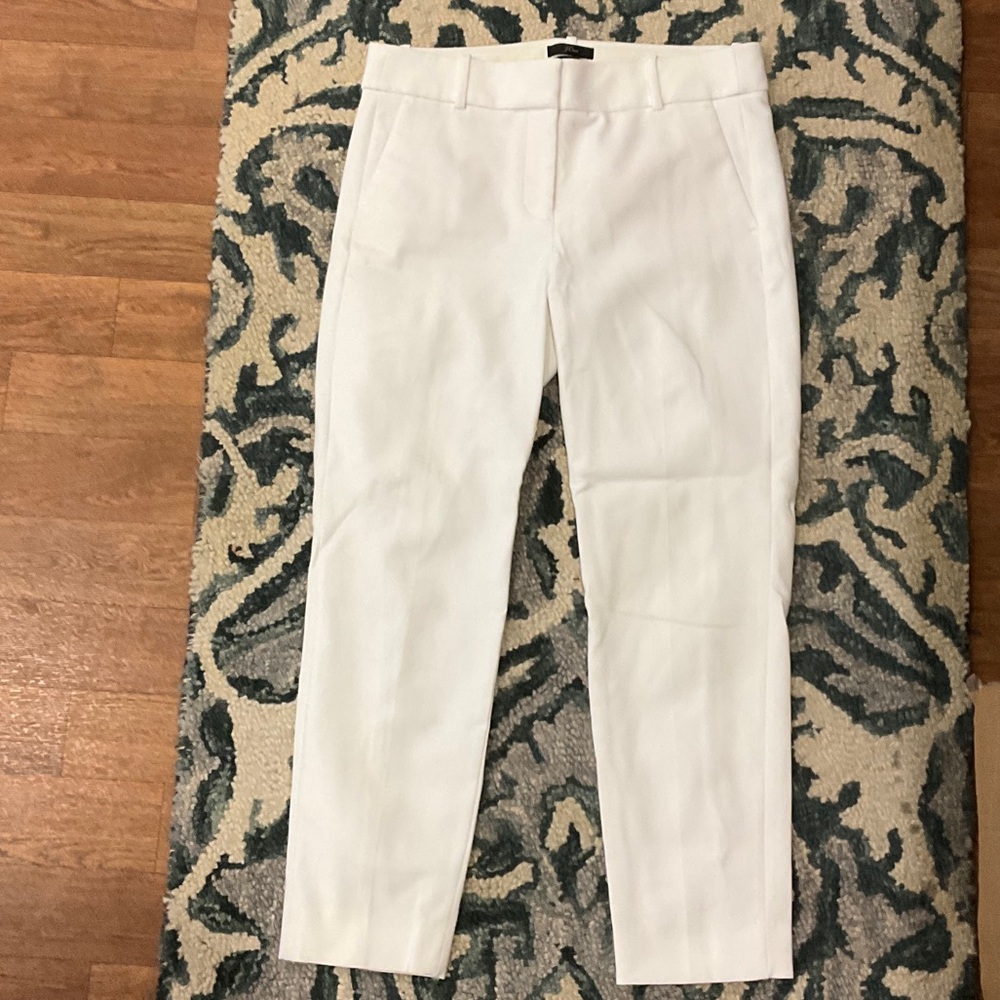 J. Crew White Ankle Pants
